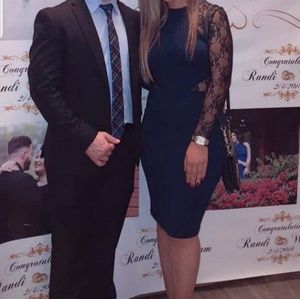 Dark blue lace dress